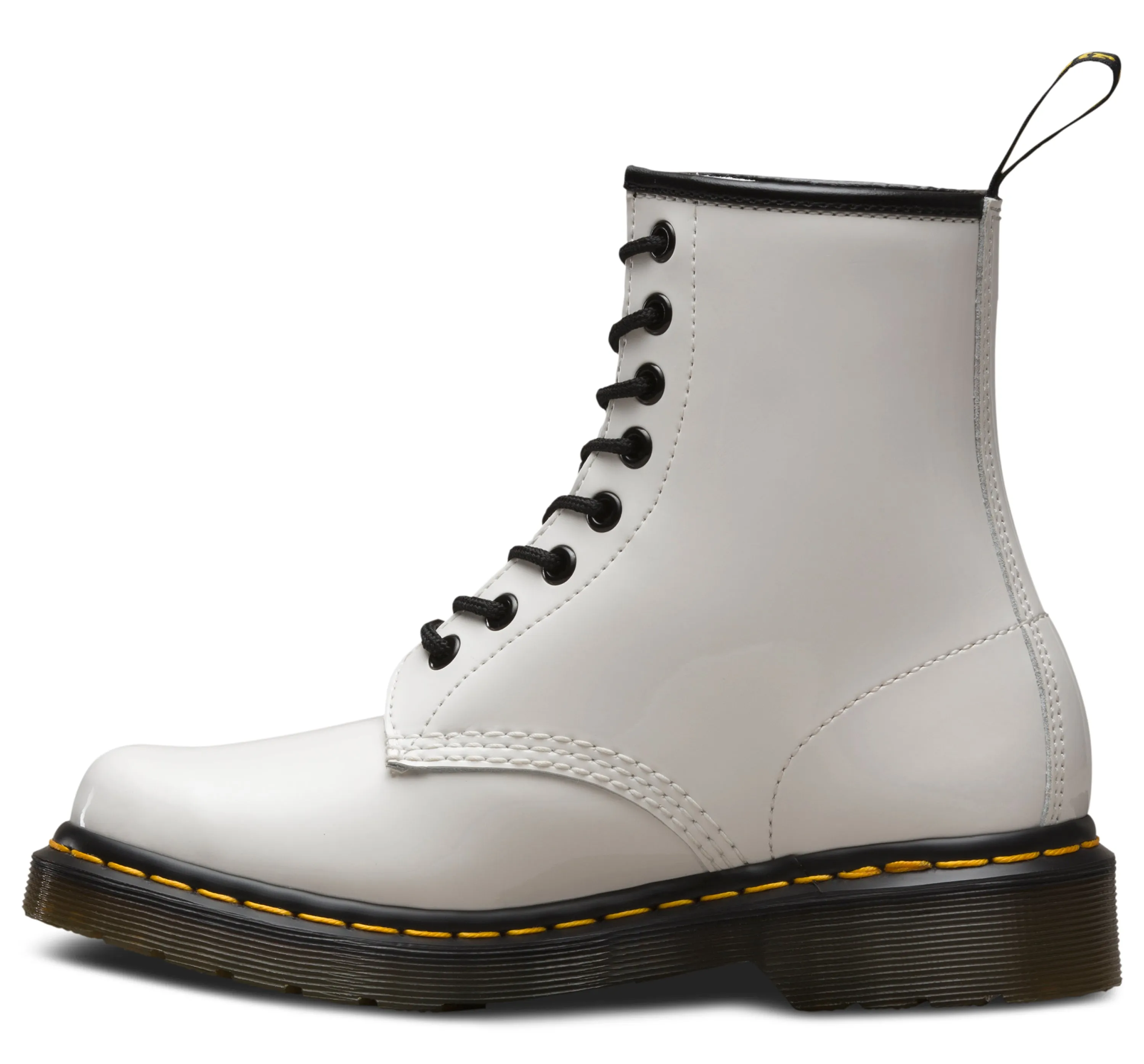 1460 White Patent Leather Boots