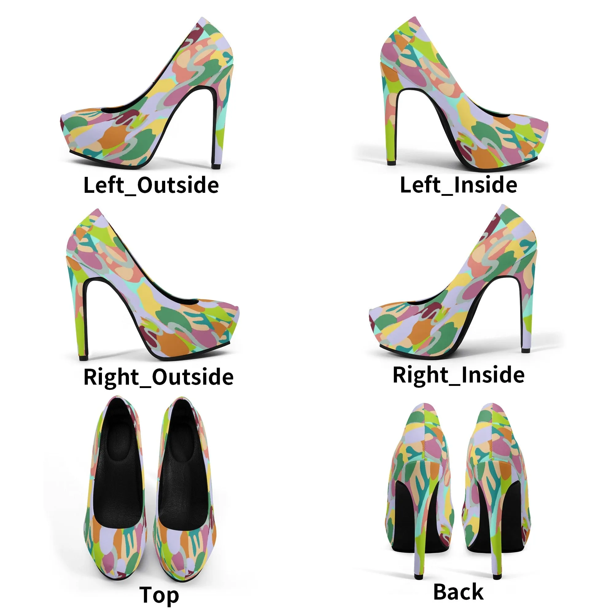 Abstract Wild 5 Inch Platform Heels