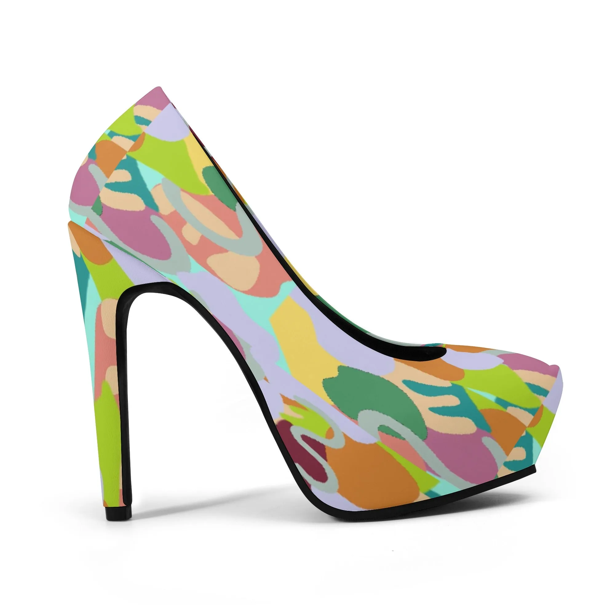 Abstract Wild 5 Inch Platform Heels