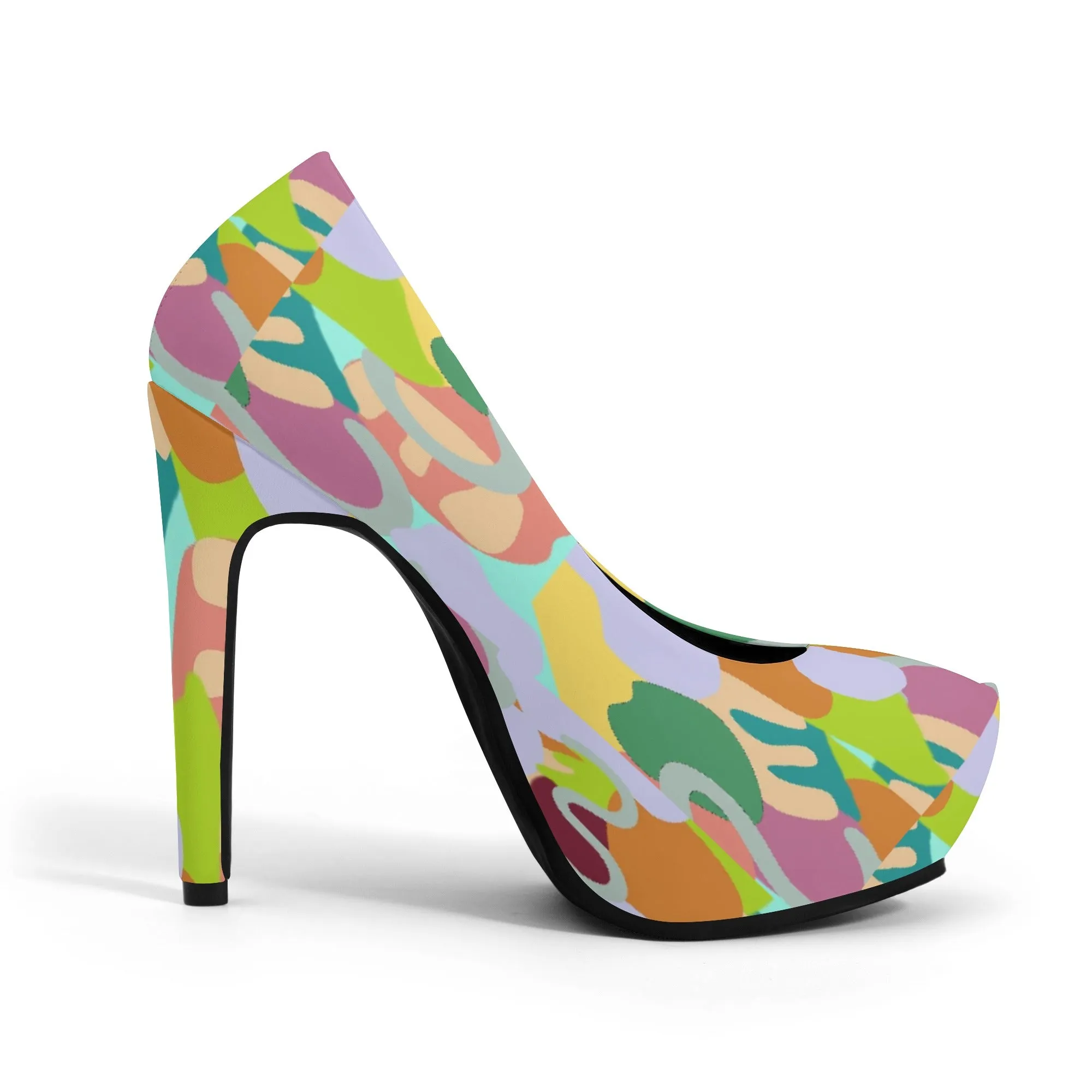 Abstract Wild 5 Inch Platform Heels