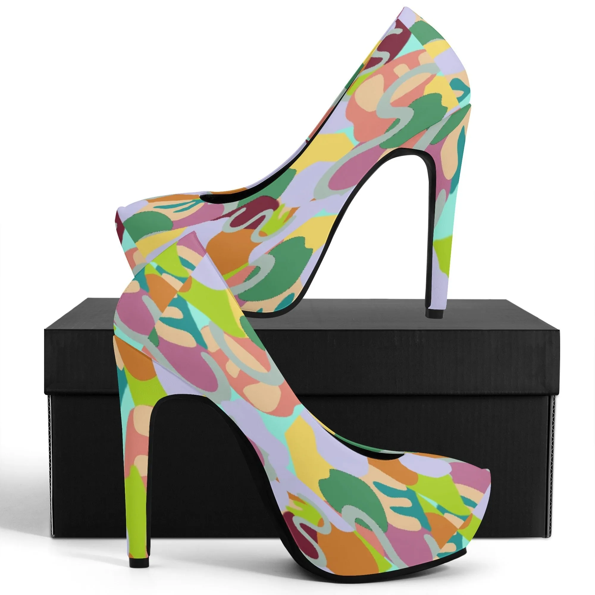 Abstract Wild 5 Inch Platform Heels