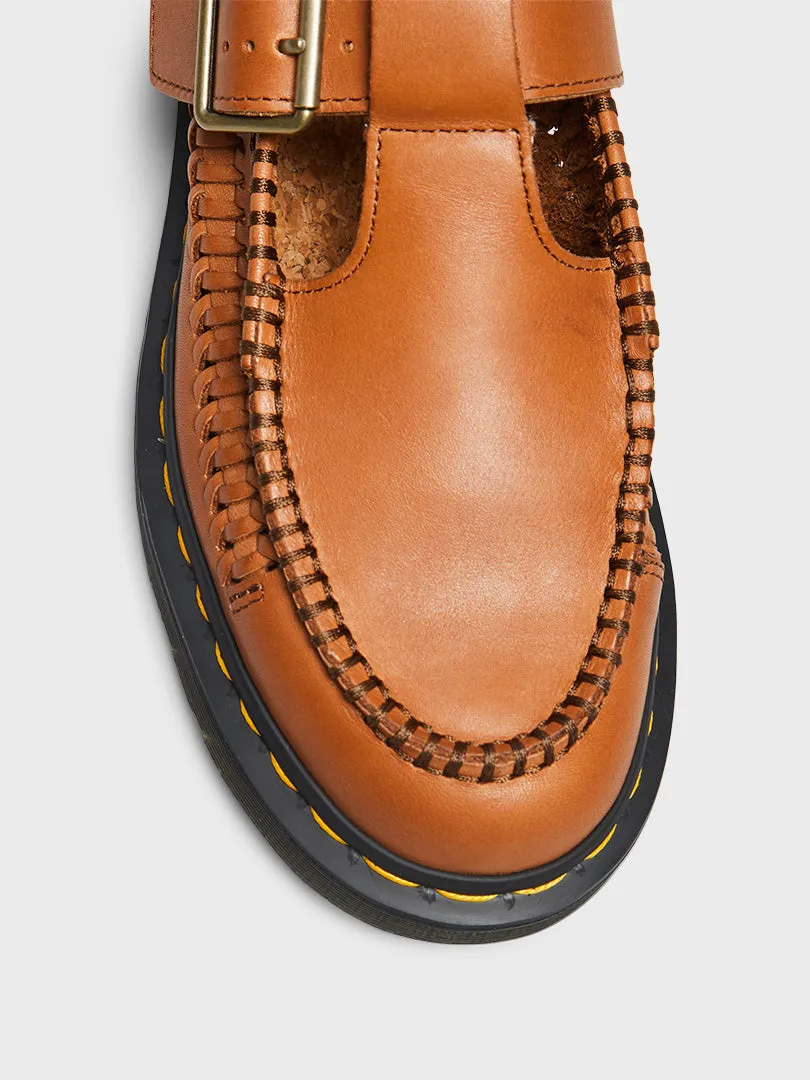 Adrian T Bar Shoes in British Tan Classic Aniline