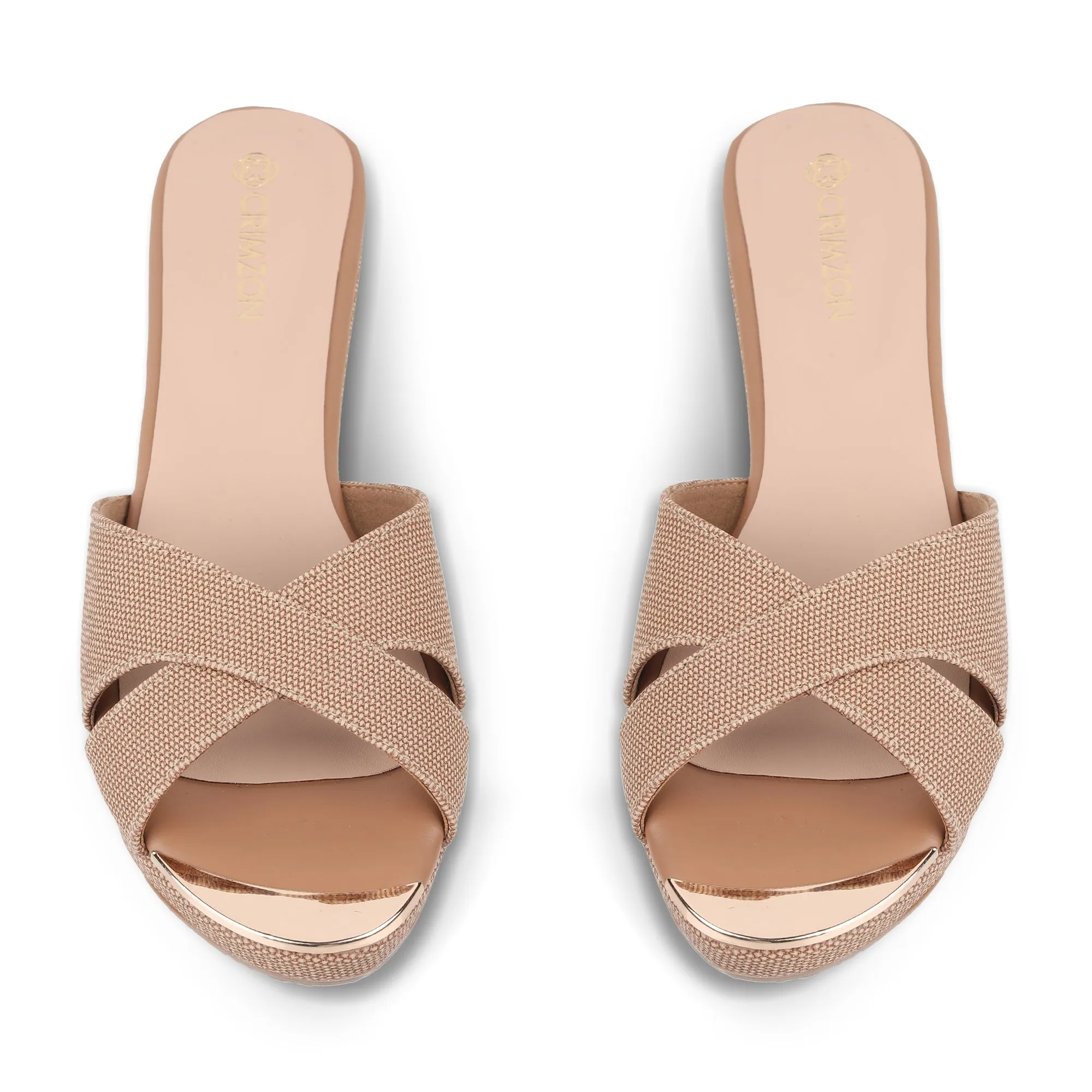 AIYANA- BEIGE WEDGES