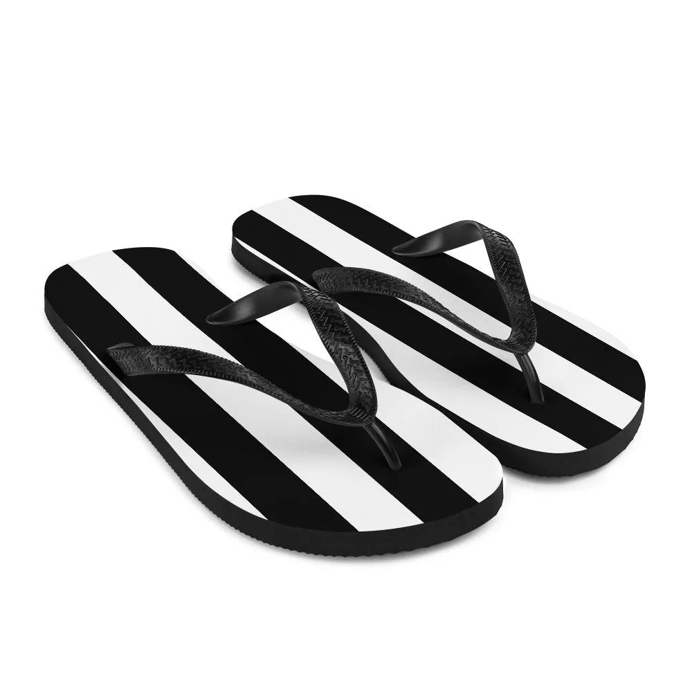 Amie Thong Flip-Flop Beach Sandals in Mark Stripe | Pinup Couture Relaxed