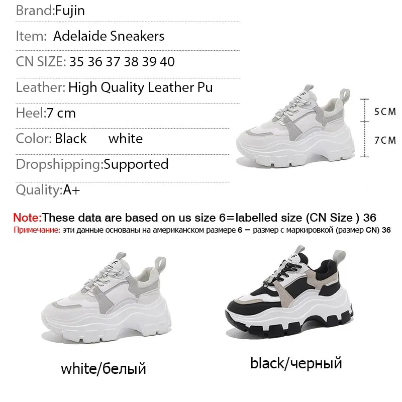 Amozae  Sneakers Women Spring  Women's Sneakers High Soled White Black Thick Summer Chunky Shoes Breathable Leisure Women Shoes