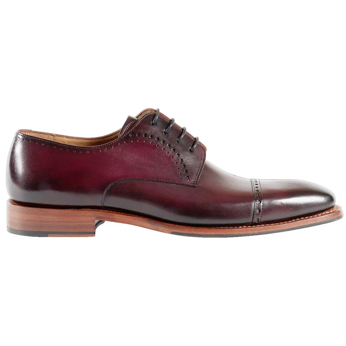 BARKER Noah Shoes - Mens - Burgundy Hand Patina