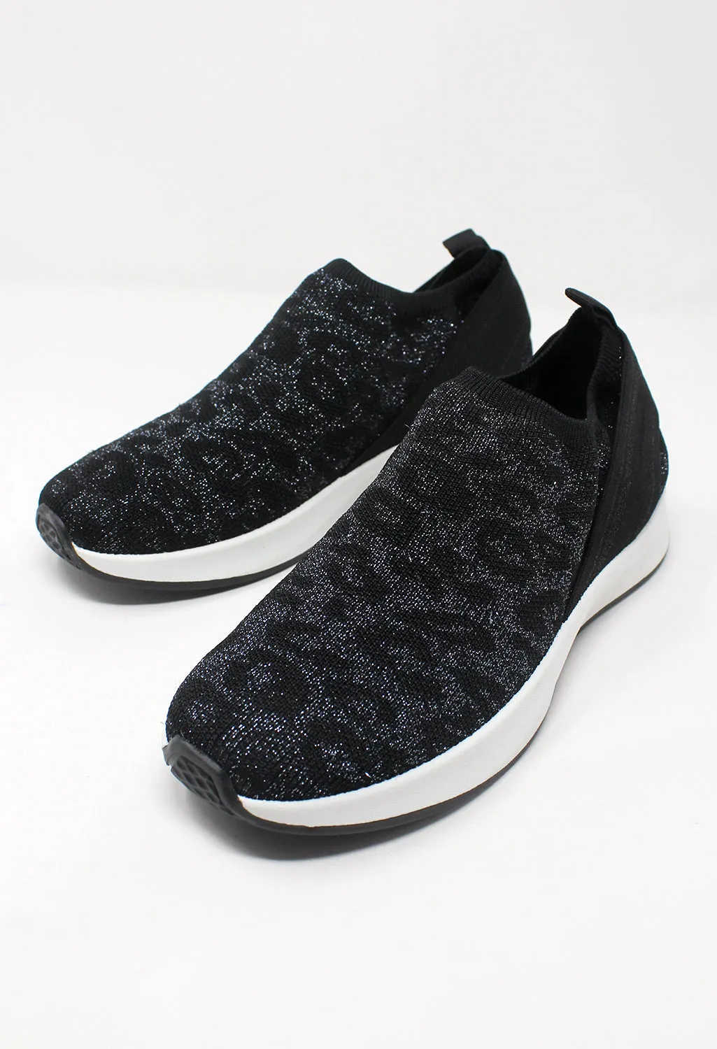 Black Animal Printed Trainers