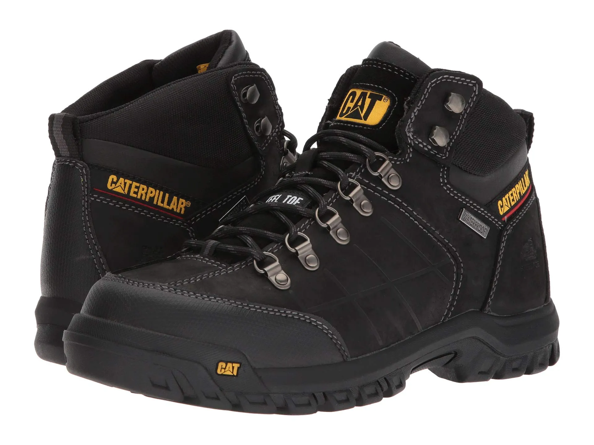 Caterpillar Threshold Waterproof Steel Toe Boots, black