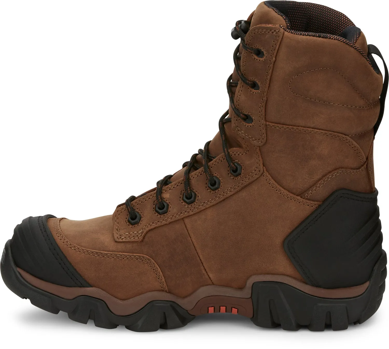 Chippewa Mens Cross Terrain 8in WP CT Hiker Bourbon Brown Leather Work Boots