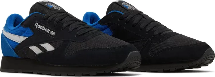 Classic leather 'black vector blue' Reebok sneakers, black