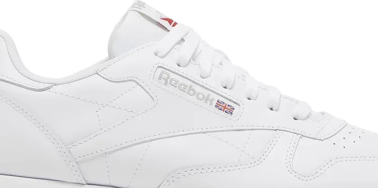 Classic leather 'white gray gum' Reebok sneakers, white