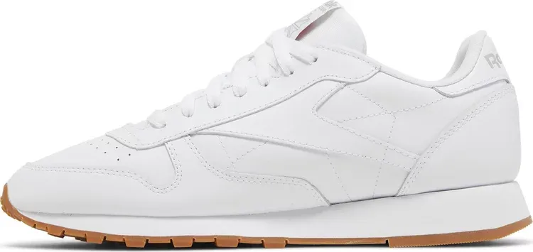 Classic leather 'white gray gum' Reebok sneakers, white