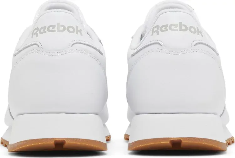 Classic leather 'white gray gum' Reebok sneakers, white