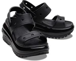 Classic Mega Crush Sandal Crocs heels, black