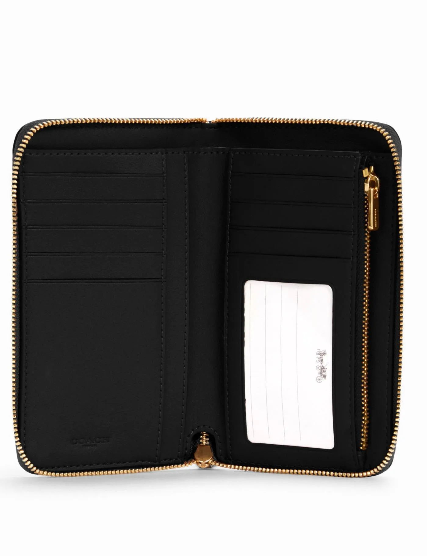 Coach Women's Black Medium Id Zip Wallet