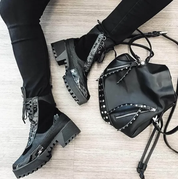 Commander~ Black Combat Boots