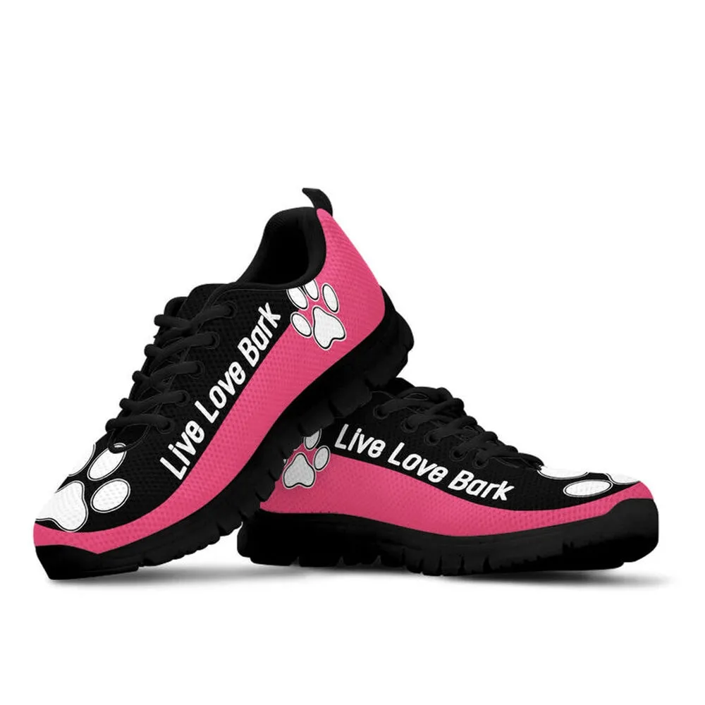 Custom Name Dog Sneaker, Dog Live Love Bark Sneakers, Best Running Shoes