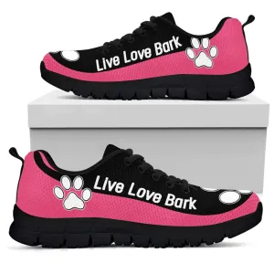 Custom Name Dog Sneaker, Dog Live Love Bark Sneakers, Best Running Shoes