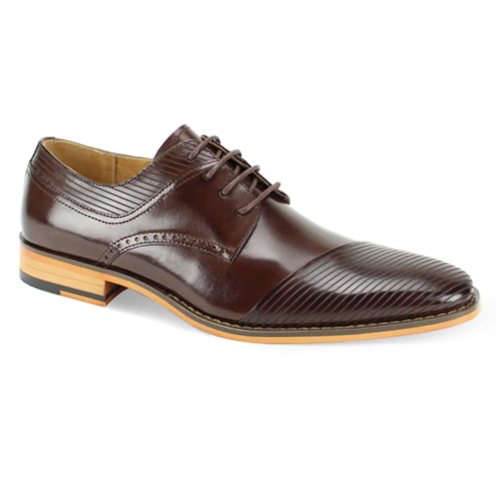 Frazer Chocolate Brown Geometric Toe Oxfords