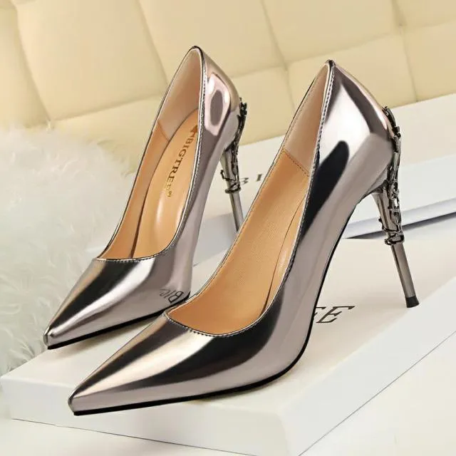 Gentileschi Patent Leather Heels Pumps Shoes