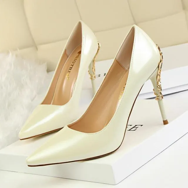 Gentileschi Patent Leather Heels Pumps Shoes