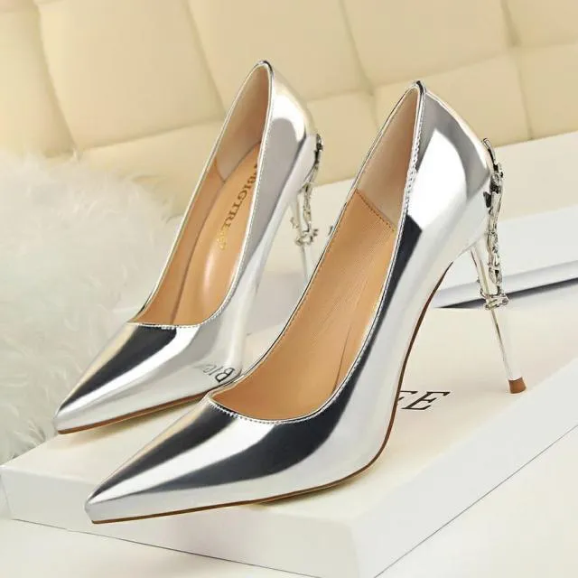 Gentileschi Patent Leather Heels Pumps Shoes