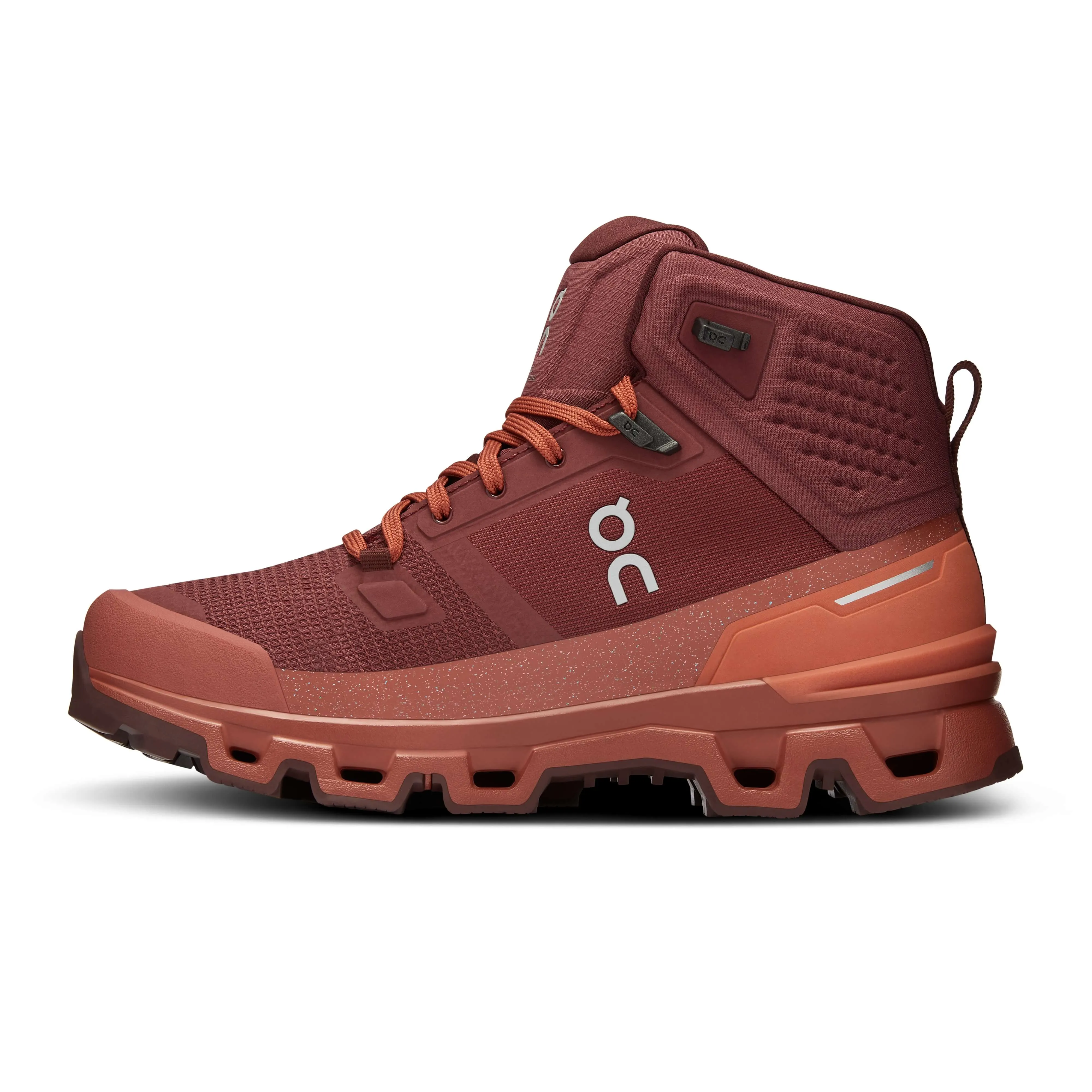 Mens Waterproof On Cloudrock 2 Hiking Boots in Red-Brown