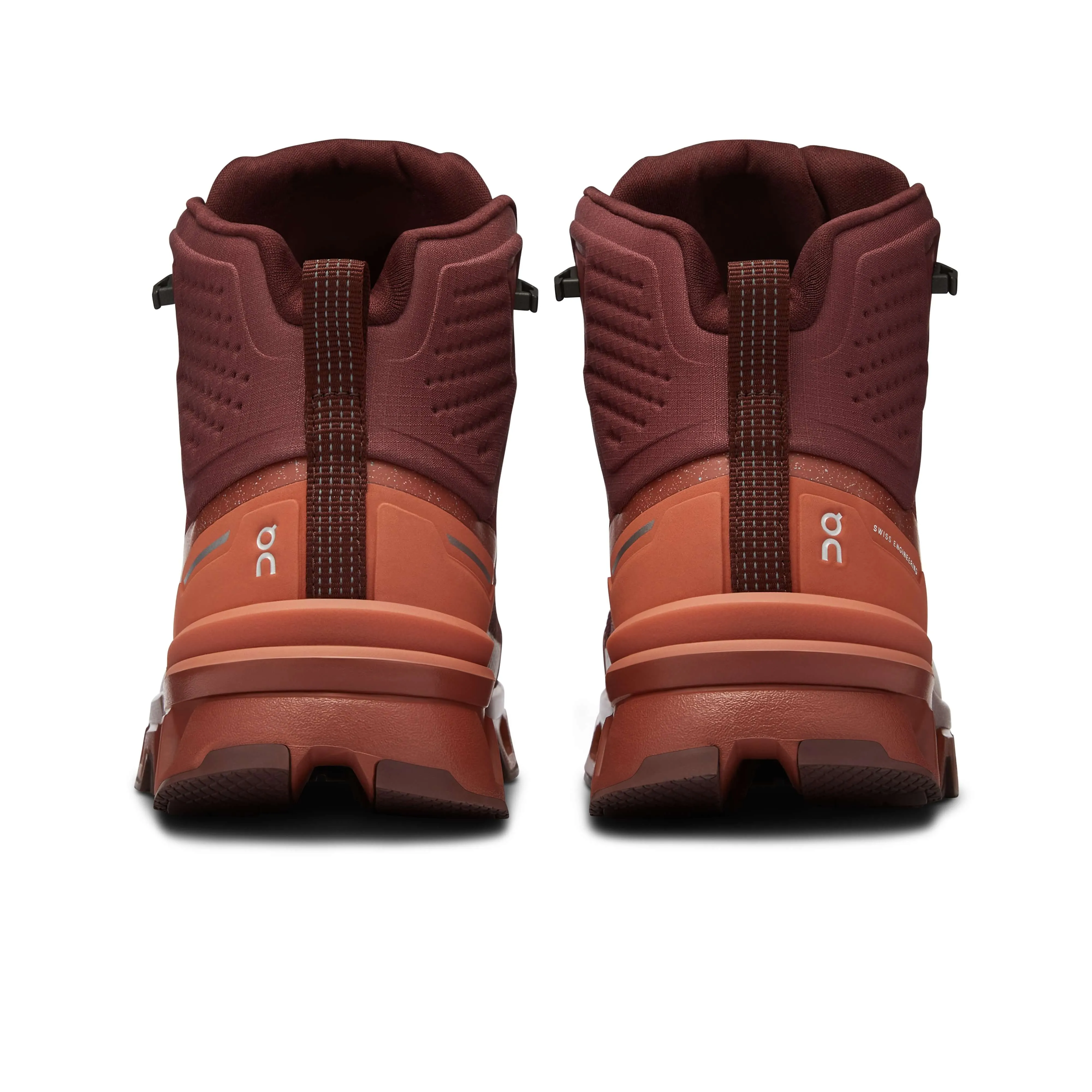 Mens Waterproof On Cloudrock 2 Hiking Boots in Red-Brown