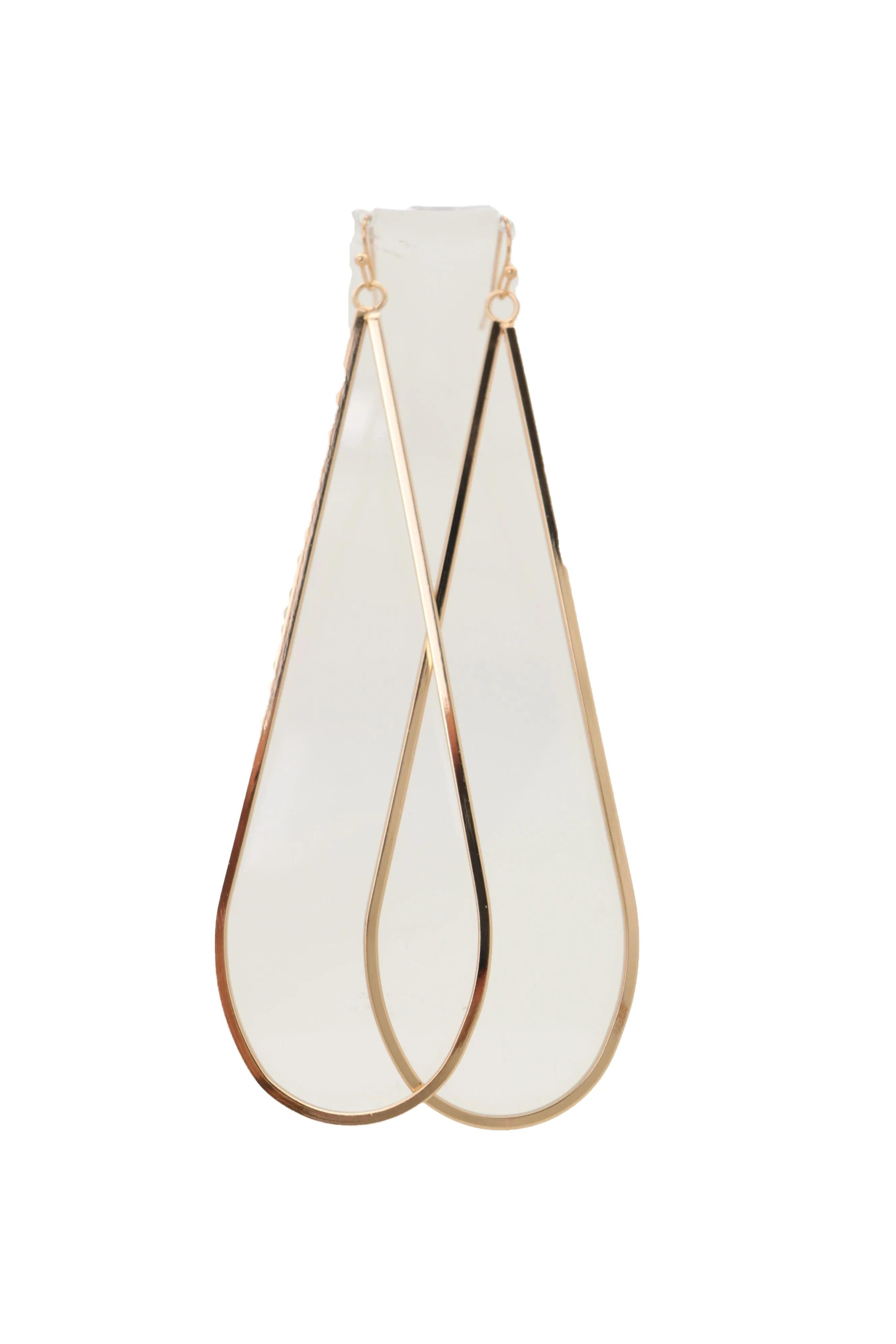 Hook Earrings Set Gold Color Metal Dangle Water Drop Hoop