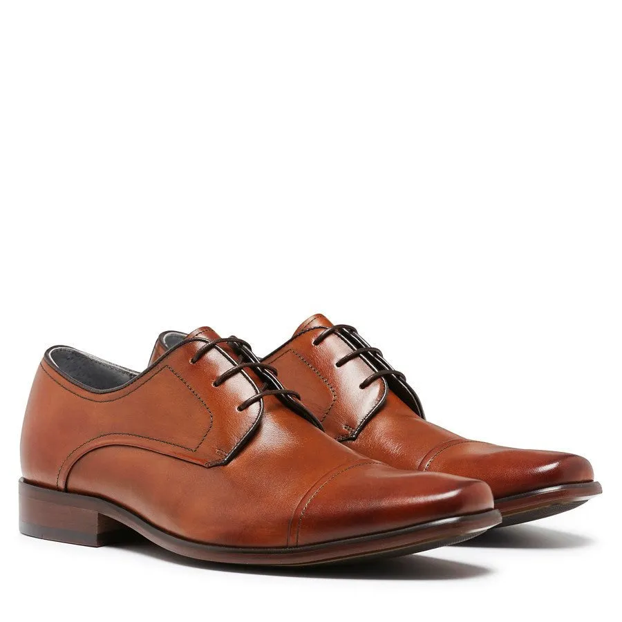 Julius Marlow Mens Knock Cognac Formal Dress Leather Lace Up Shoes