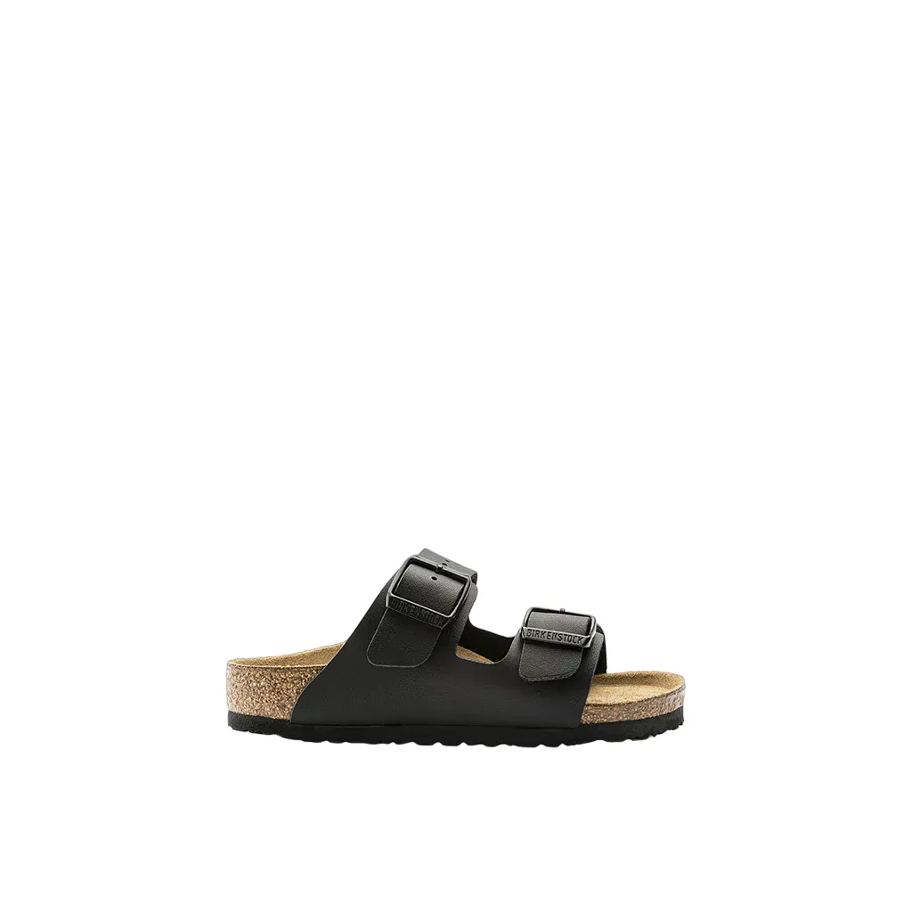 Kids Birkenstock Arizona Birko-Flor Narrow Black Slip On Sandals