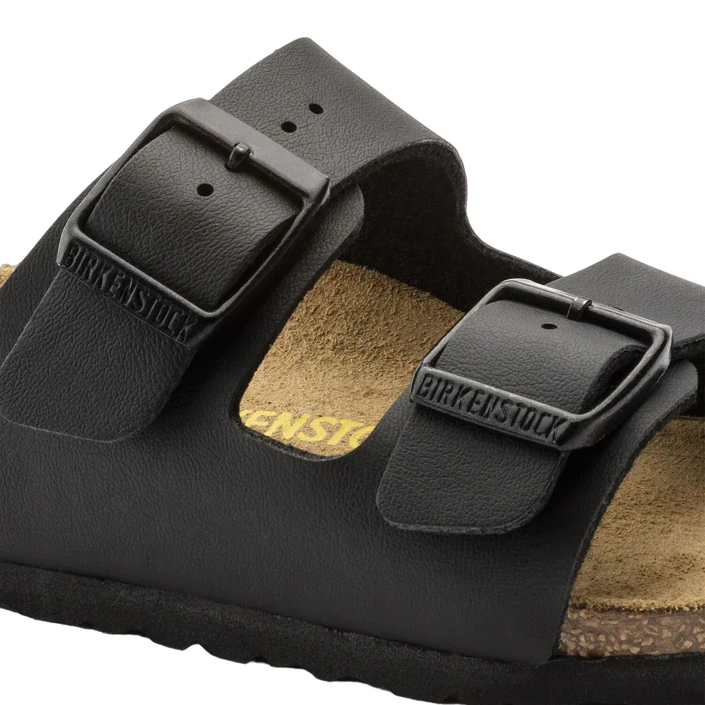 Kids Birkenstock Arizona Birko-Flor Narrow Black Slip On Sandals