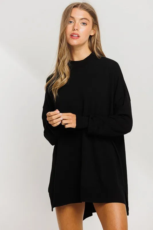 MANDY RELAXED FIT BLACK SWEATER