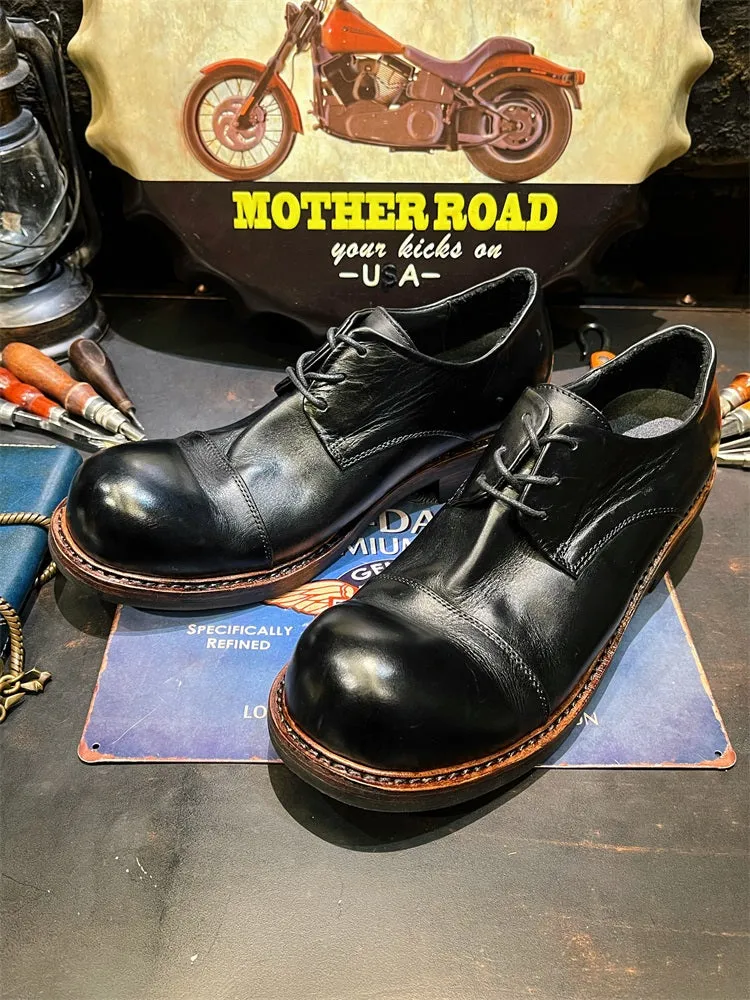 Men's Round Toe Leather Shoes