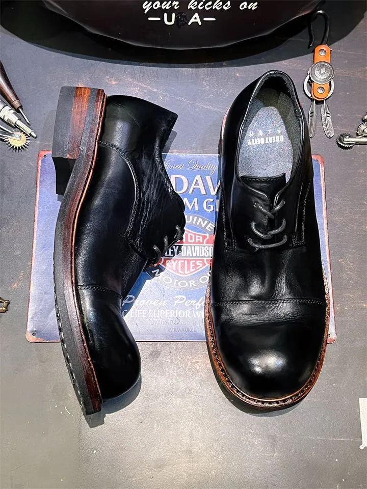 Men's Round Toe Leather Shoes