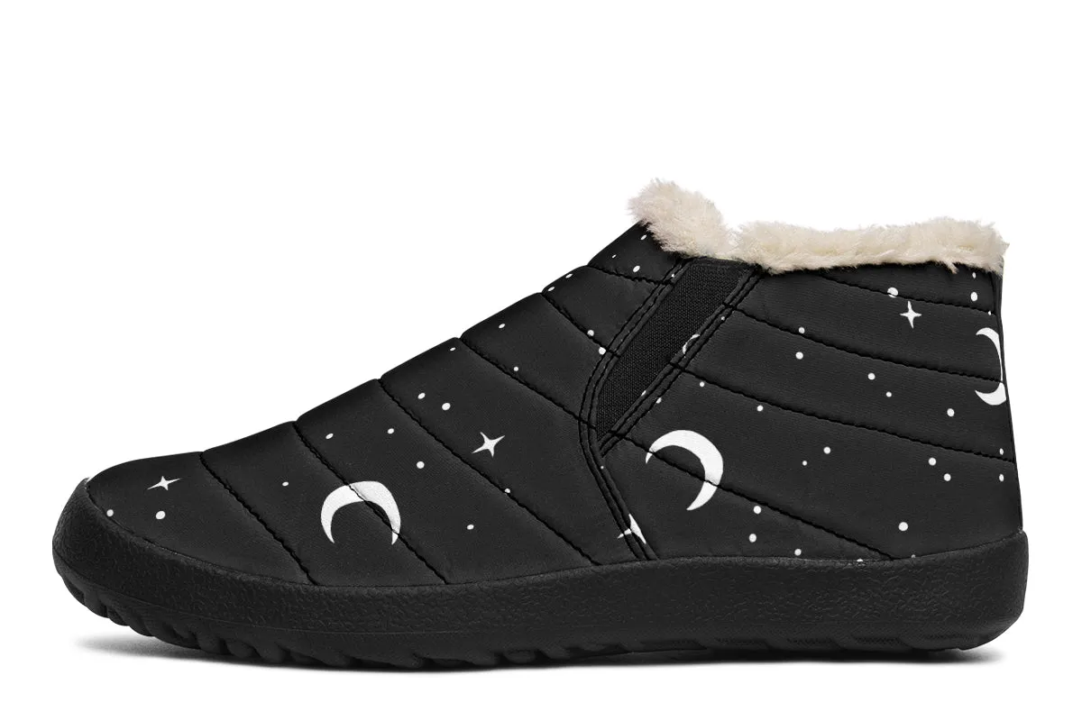 MoonDust Winter Sneakers - Warm & Easy Slip-On Shoes Lined with Vegan Wool with Anti-Slip Soles