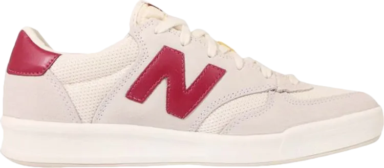 New Balance 300 sneakers, light beige/red