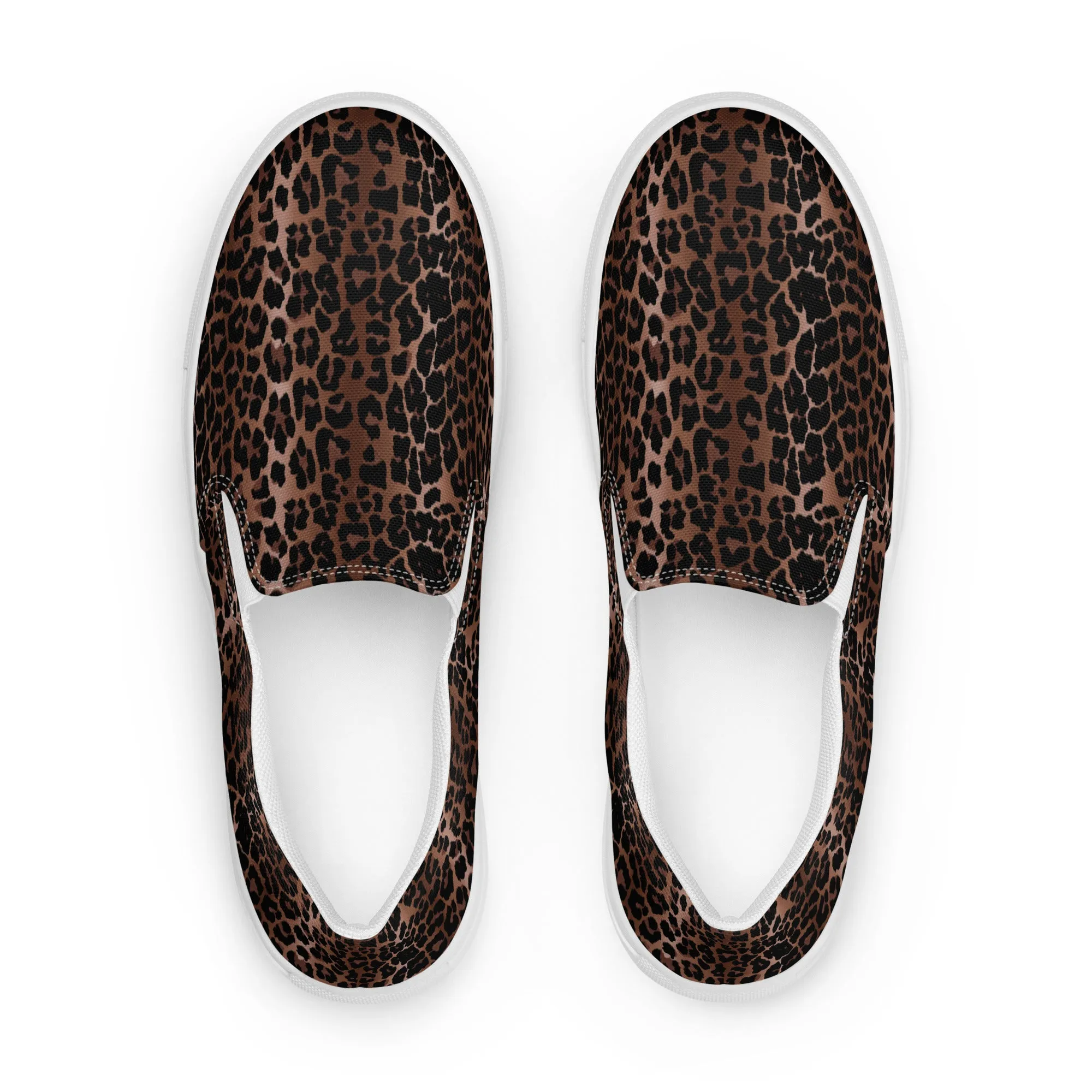 OG Leopard Print Women’s slip-on canvas deck shoes | Pinup Couture Relaxed