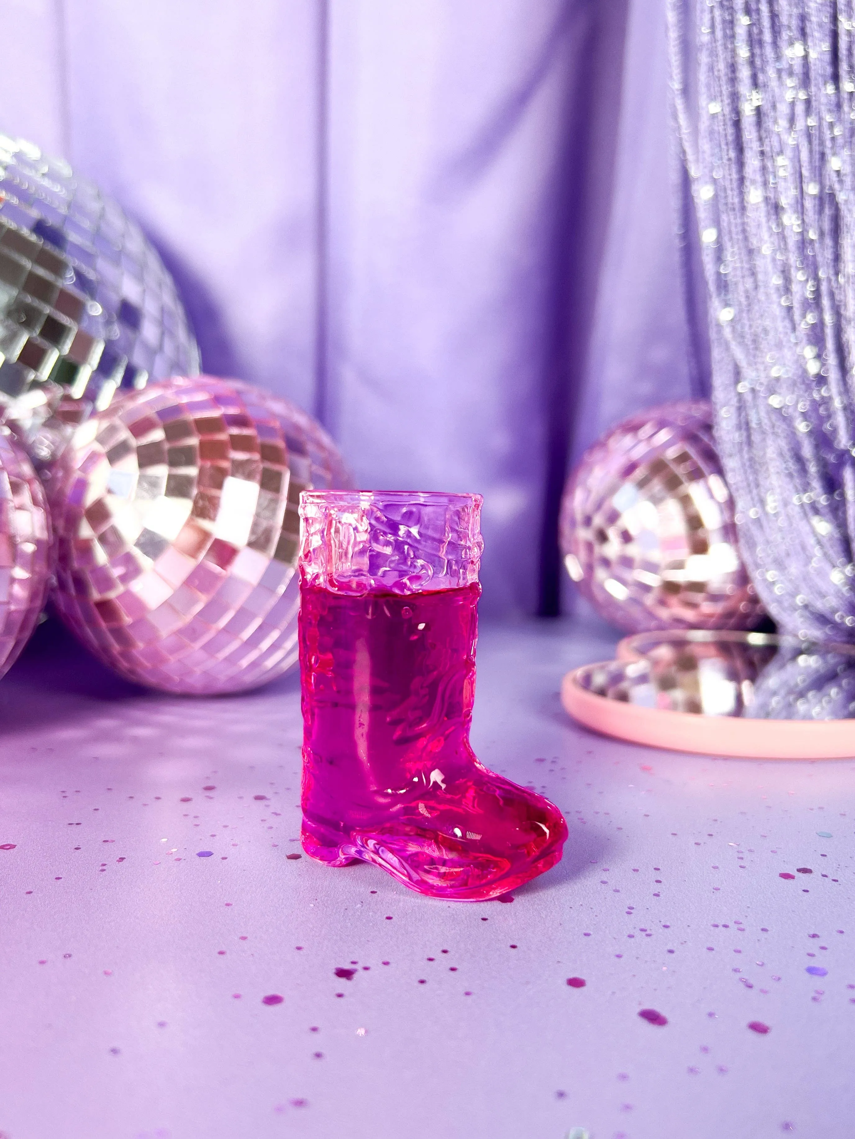 Pink Cowboy Boot Shot Glass