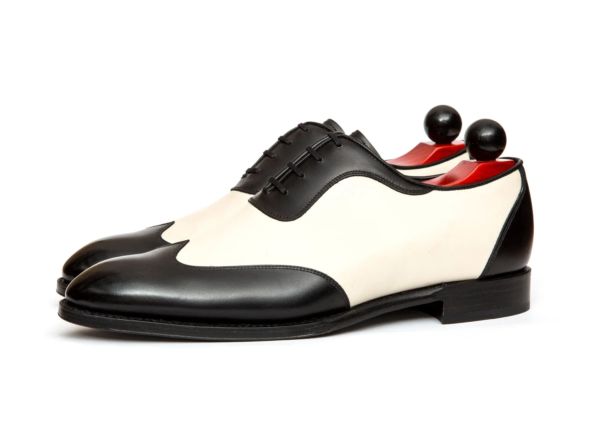 Rainier - MTO - Black Calf / Cream Calf - NGT Last - Single Leather Sole