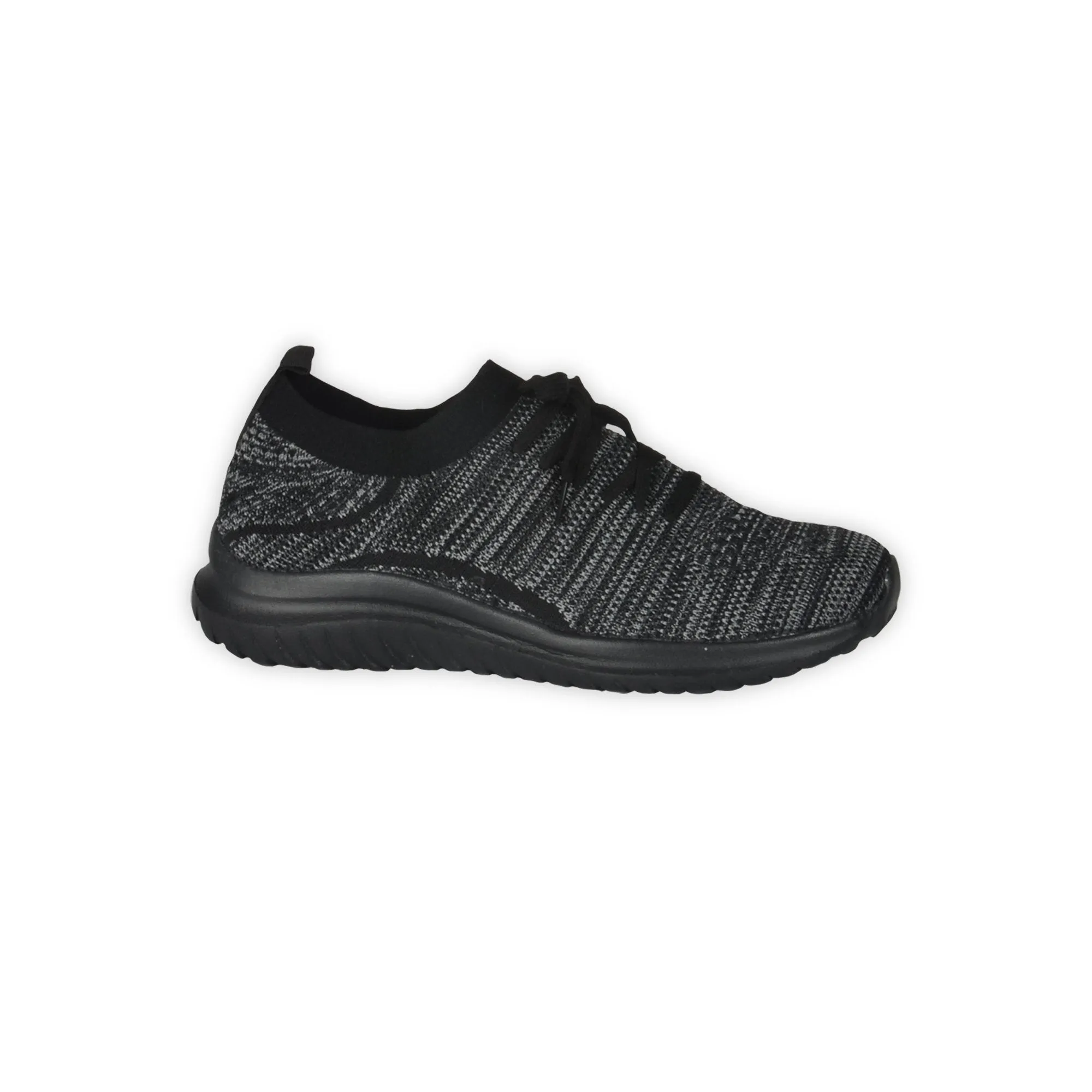 Relaxed Fit And Flexible Running Shoes - Black