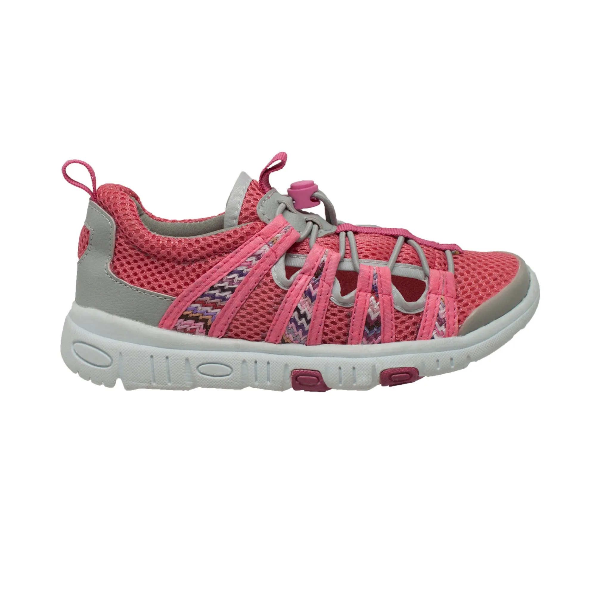 Rocsoc Children Pink/Grey Water Shoes Speed Lace Mesh Girls