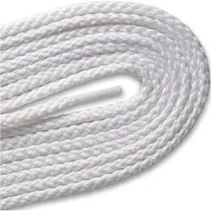 Round Braided Laces - White (2 Pair Pack) Shoelaces