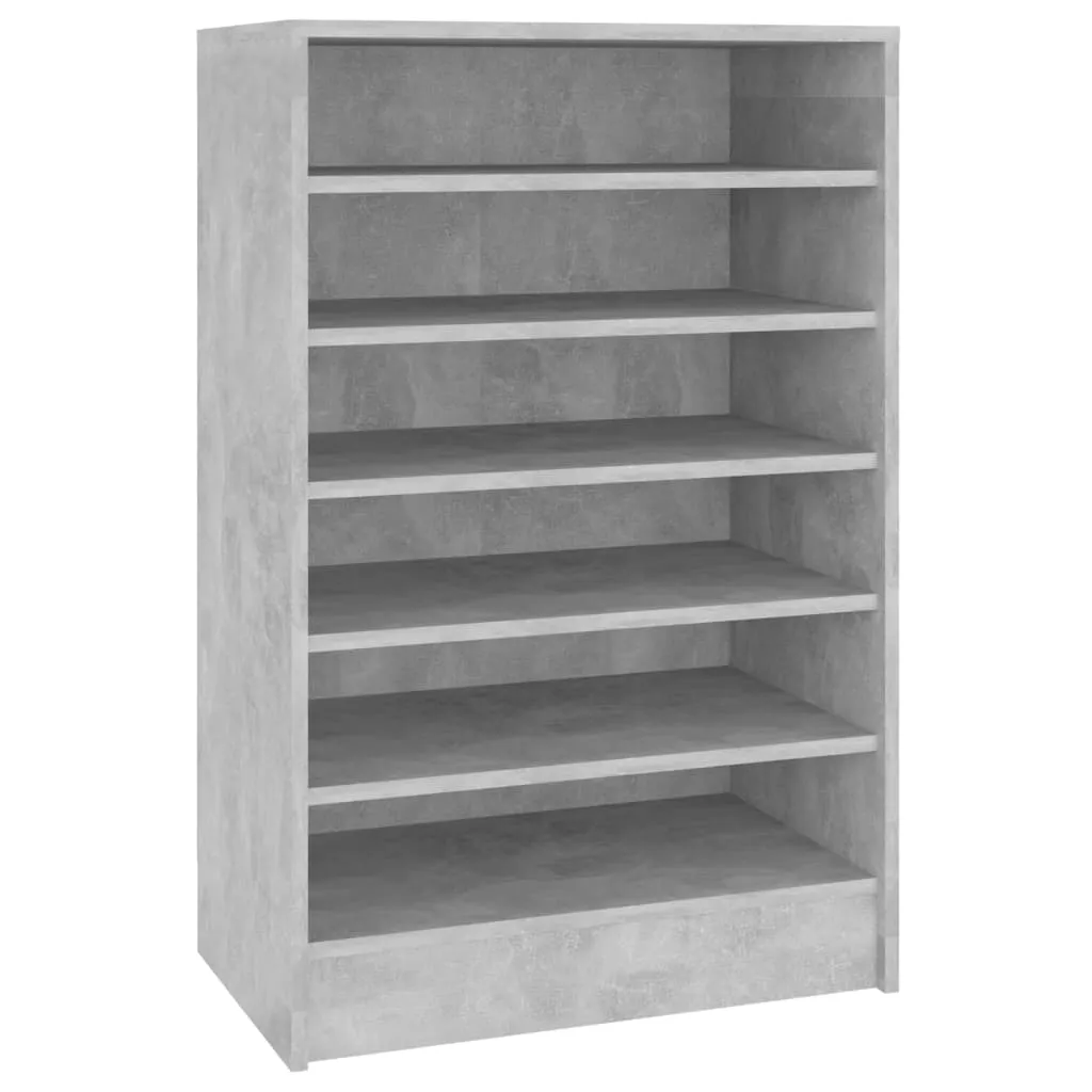 Shoe Cabinet Concrete Grey 60x35x92 cm Engineered Wood