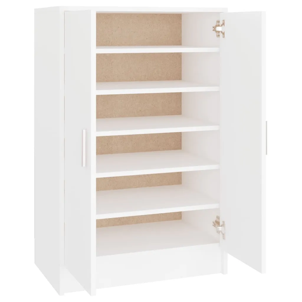 Shoe Cabinet White 60x35x92 cm Engineered Wood