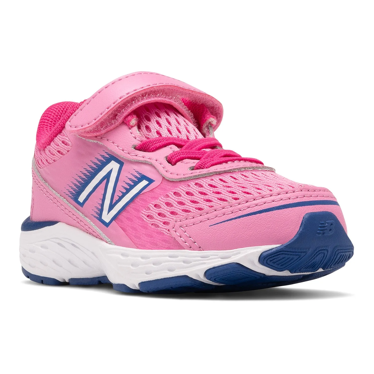 Toddler's New Balance 680v6 Bungee Color: Candy Pink/ Blue