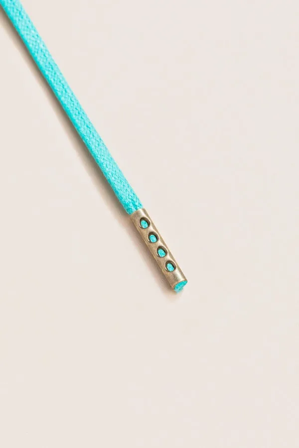 Turquoise | 4 mm Round Waxed Shoelaces