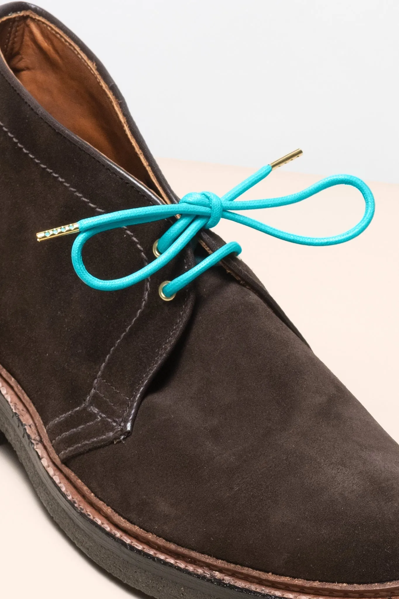 Turquoise | 4 mm Round Waxed Shoelaces