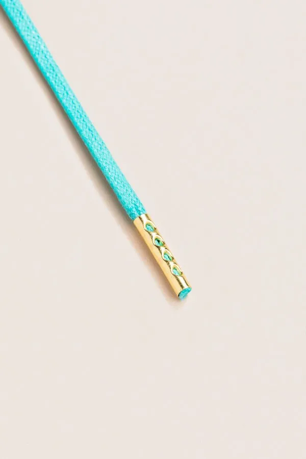 Turquoise | 4 mm Round Waxed Shoelaces