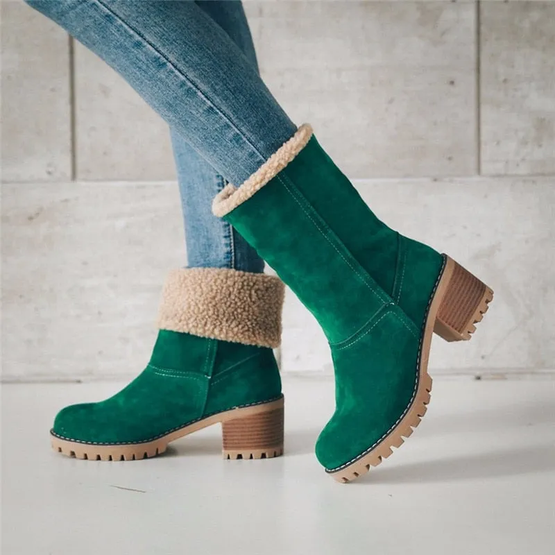 Women Comfortable Winter Warm Fur Ankle Boots